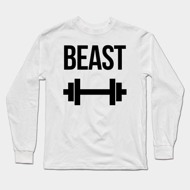 Beast Workout Long Sleeve T-Shirt by TShirtWaffle1